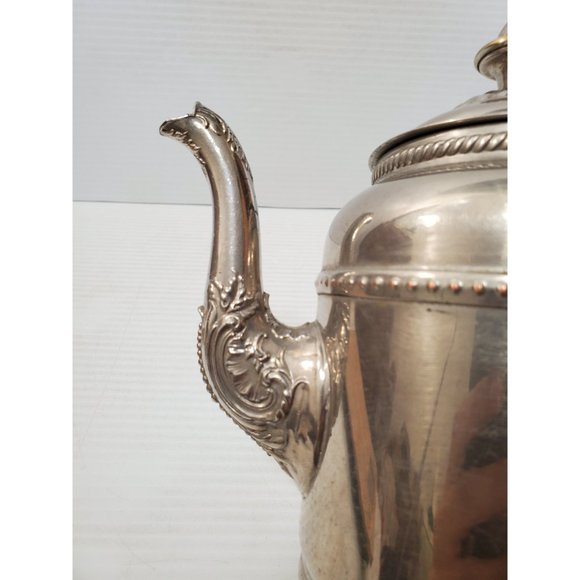 Antique Copper and Silverplate Teapot 1899 Patent - Picture 4 of 12